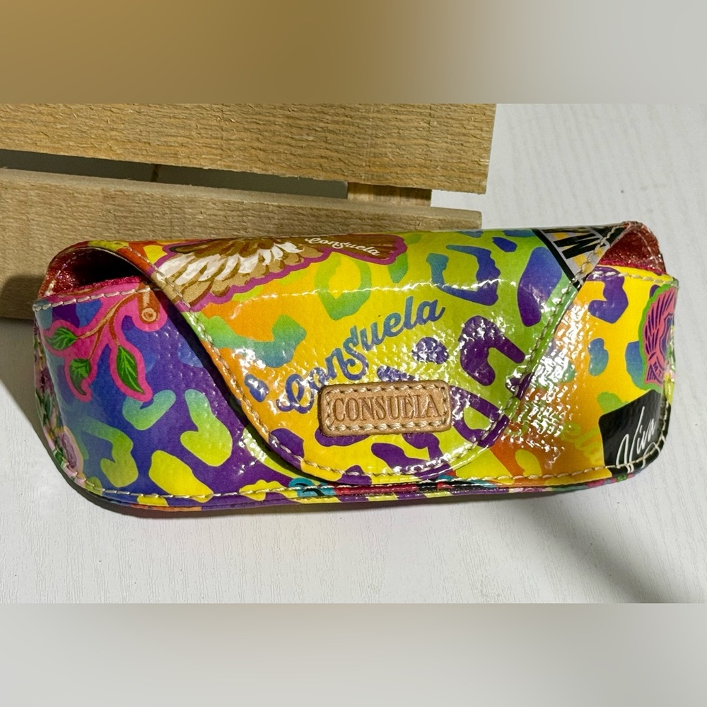 Consuela Multicolor Leopard Print Sunglasses Case